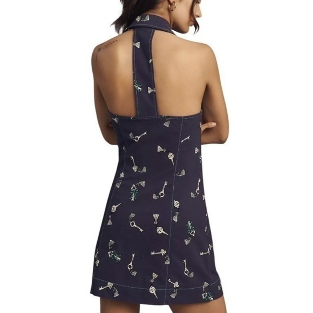 Anthropologie Maeve Womens M Navy The Amelia Collared Mini Dress NWT - Picture 3 of 16